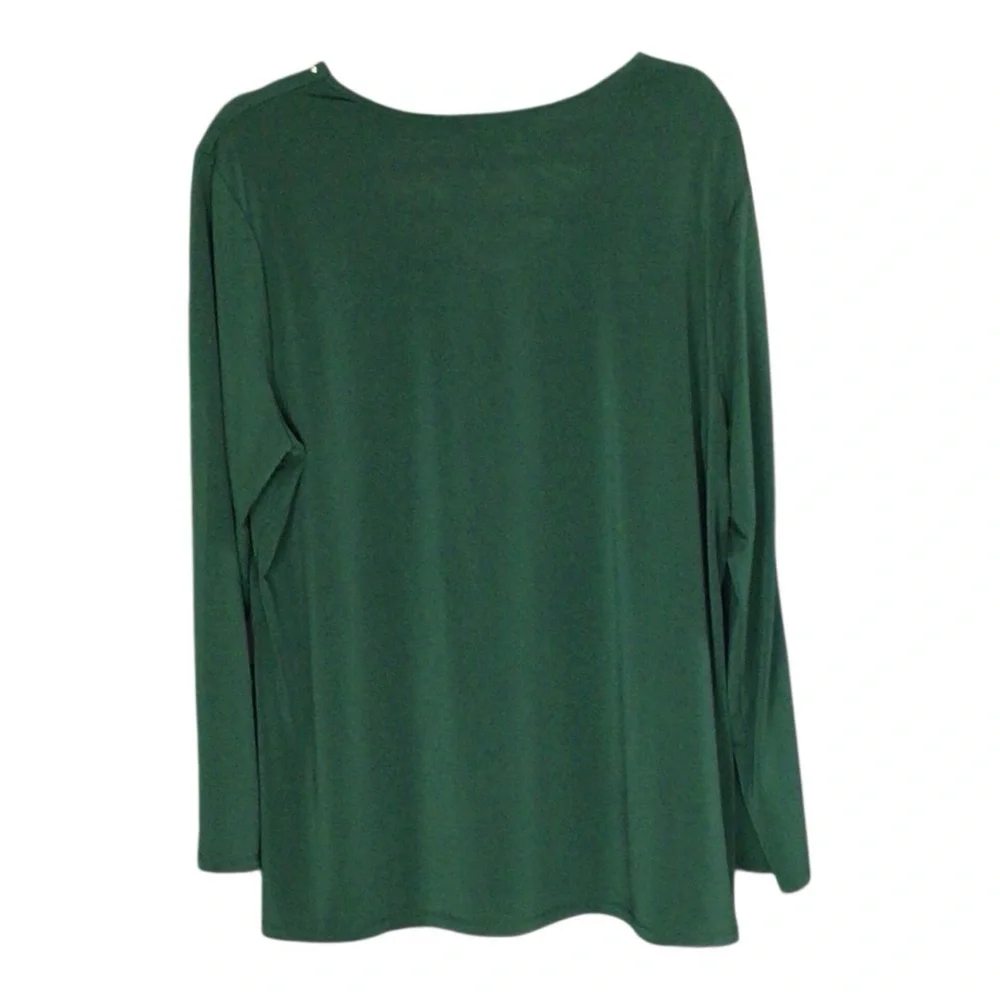Green Studded Women's Top by Premise size 1X - Picture 2 of 4
